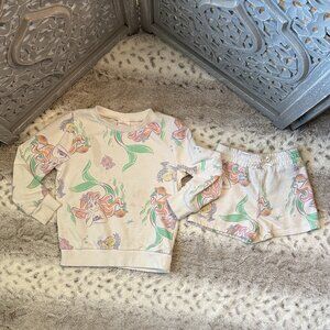 Disney Princess The Little Mermaid matching set girls 5T Ariel beach loungewear